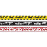 Halloween Fright Plastic Tape Banners (Each 30 Feet Long)