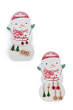 Snowman Pierced & Clip On Earrings 2pk