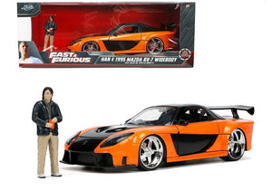 Jada 1/24 Fast & Furious- 1995 Mazda RX-7 Widebody RHD w/Han Figure