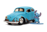 Jada 1/32 Volkswagen Beetle (Weathered) & Disney's Stitch Figure