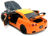 Jada 1/24 Naruto - 2009 Nissan Skyline GT-R R35 with Naruto Figure - Orange / Grey