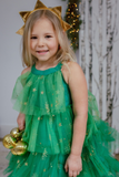 Christmas Tree Dress with Headpiece - Size 5-6