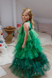 Christmas Tree Dress with Headpiece - Size 5-6