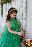 Christmas Tree Dress with Headpiece - Size 5-6