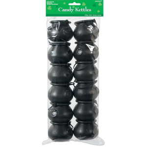 2" St. Patrick's Day Plastic Candy Kettles 12 Pack