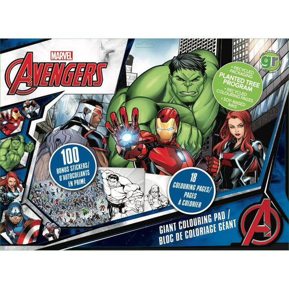 MARVEL AVENGERS : GIANT ECO COLORING PAD 20