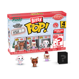 Funko Pop! Bitty Pop! Rudolph the Red-Nosed Reindeer 4-Pack Series 1 (Display Shelf Included)