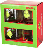 The Grinch - Holiday Themed 10 Oz Set Of 4 Glasses