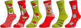 The Grinch Christmas 6 Pack Crew Socks Gift Set In Tin Tote