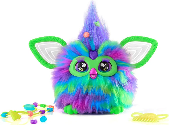 (Pre-Order) Furby Galaxy Edition - Aurora Furbealis - Plush Toy, Voice Activated, 15 Fashion Accessories, Interactive Toys, Glows In The Dark, Ages 6+