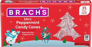 Brach's Mini Peppermint Candy Canes : Made with real Peppermint Oil - 35 pack (best before December 2025)