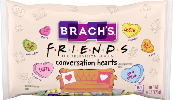 2 Brach's TINY CONVERSATION HEARTS Valentines Day Candy 14 oz. Bags F61K