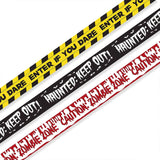 Halloween Fright Plastic Tape Banners (Each 30 Feet Long)