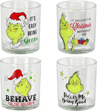 The Grinch - Holiday Themed 10 Oz Set Of 4 Glasses