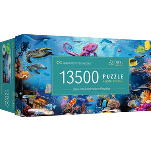 Trefl : Prime 13500 Piece Puzzle - Dive into Underwater Paradise (OVER 6 FEET LONG!)