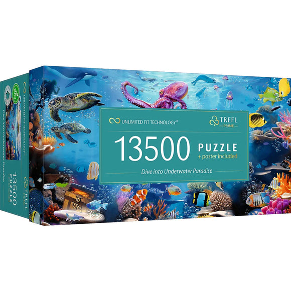 (PRE-ORDER) Trefl : Prime 13500 Piece Puzzle - Dive into Underwater Paradise (OVER 6 FEET LONG!) [ALL PRE-ORDERS ARE FINAL]