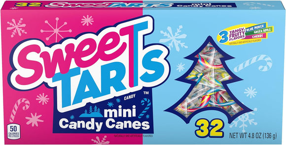 Sweetarts Christmas Mini Candy Canes - 32 pack (best before November 2025)