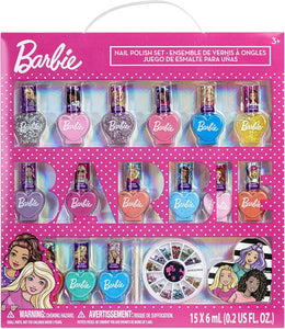 Townley Girl : Barbie - Non-Toxic, Water-Based, Peel-Off Nail Polish Set