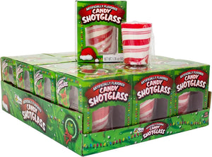 CHRISTMAS Candy Cane Shot Glass 1.76oz