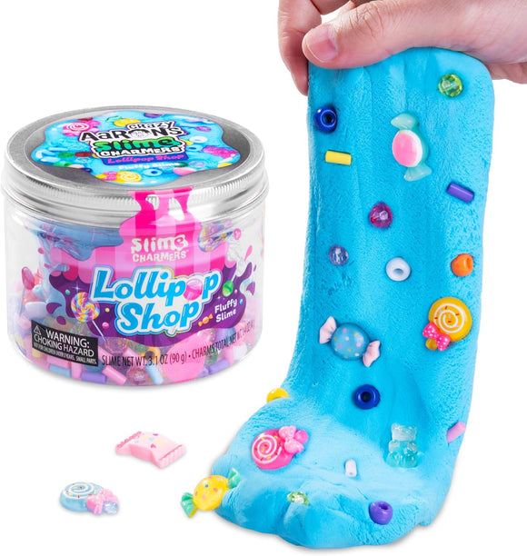 NEW CRAZY AARON'S : SLIME CHARMERS - LOLLIPOP SHOP CLOUD SLIME (Candy Scented)