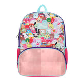 Squishmallows 16" Character Collage - Kids Backpack with 6 Removable Icon Molded Rubber Charms