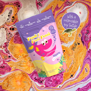 NEW Funky Fish Food - Swoon Maroon (Bath Pod Features Bath Bomb Plus Bath Bubbles)