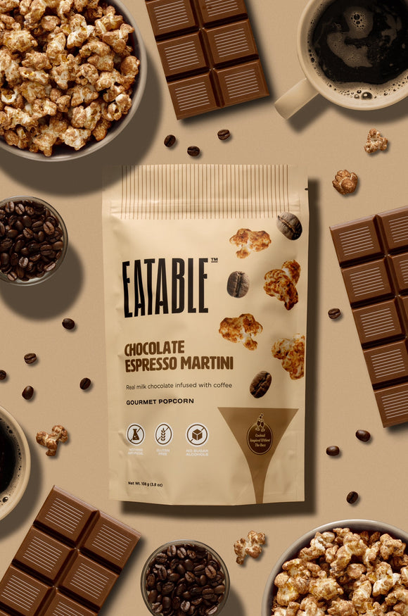 Eatable : Chocolate Espresso Martini - Milk Chocolate Kettle Corn - 108g