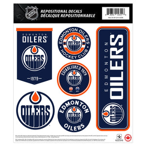 Edmonton Oilers NHL Wall Decal Set - 12" x 14"