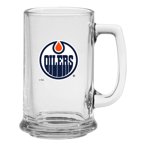 (PRE-ORDER) Edmonton Oilers NHL 15oz Glass Sports Mug [ALL PRE-ORDERS ARE FINAL]