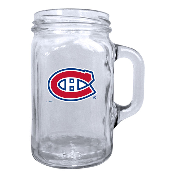 (PRE-ORDER) Montreal Canadiens NHL 16oz Mason Jar Mug [PRE-ORDERS ARE FINAL]