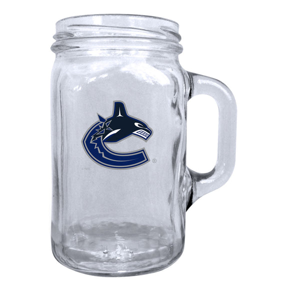 (PRE-ORDER) Vancouver Canucks NHL 16oz Mason Jar Mug [PRE-ORDERS ARE FINAL]