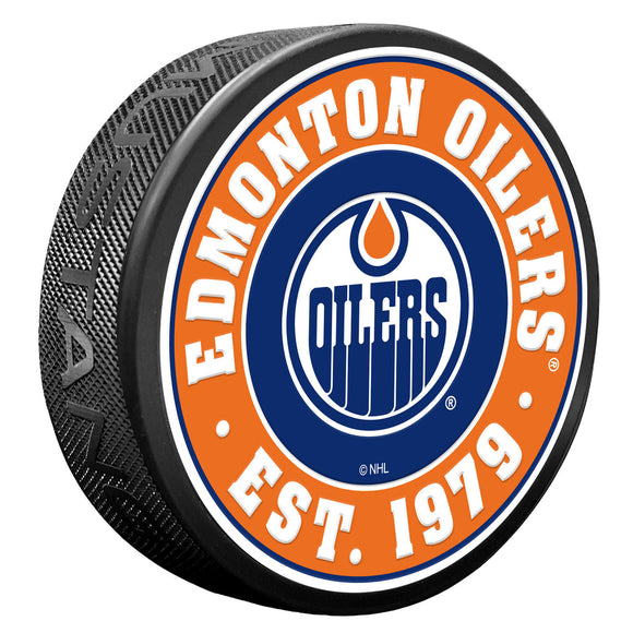 (PRE-ORDER) Edmonton Oilers NHL Established Textured Collectors Series Puck [ALL PRE-ORDERS ARE FINAL]