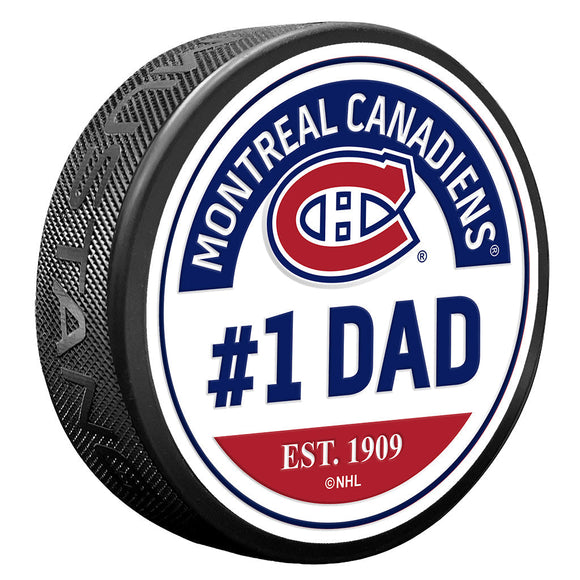 (PRE-ORDER) Montreal Canadiens NHL #1 Dad Textured Puck [ALL PRE-ORDERS ARE FINAL]