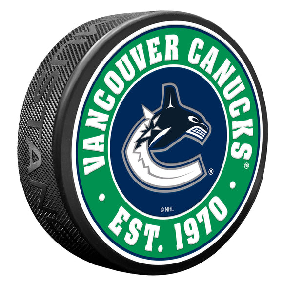 (PRE-ORDER) Vancouver Canucks NHL Established Textured Collectors Series Puck [ALL PRE-ORDERS ARE FINAL]