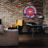 (PRE-ORDER) Montreal Canadiens NHL Wall Sign - 22" Round Distressed [ALL PRE-ORDERS ARE FINAL]