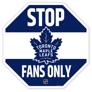 (PRE-ORDER) Toronto Maple Leafs NHL 23" Stop Fans Only Sign [ALL PRE-ORDERS ARE FINAL]