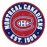 (PRE-ORDER) Montreal Canadiens NHL Wall Sign - 22" Round Distressed [ALL PRE-ORDERS ARE FINAL]