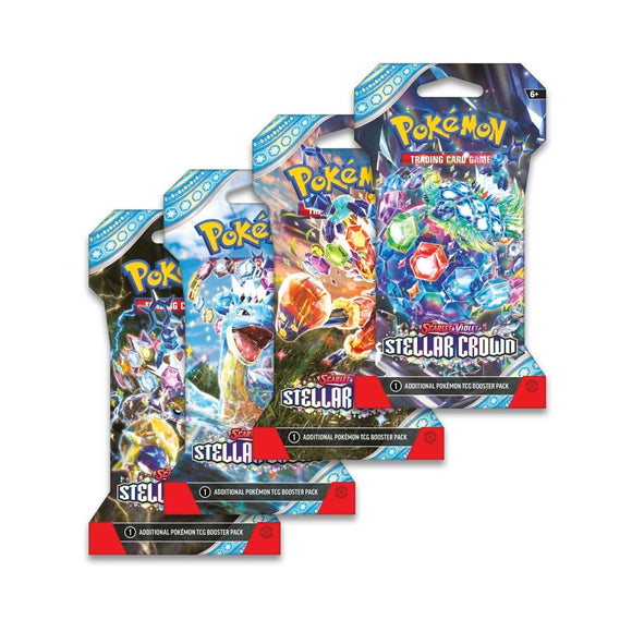 Pokémon Tcg : Scarlet & Violet-Stellar Crown Sleeved Booster Pack (10 Cards) (Assorted Artwork)