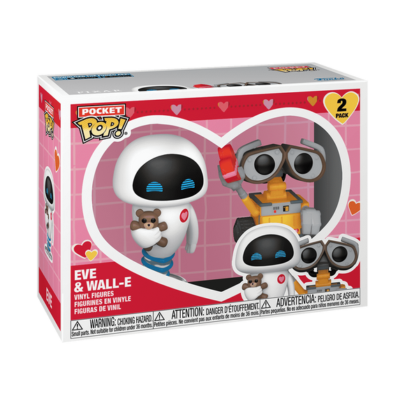 Funko Pop! Pixar Pocket Pop! EVE & WALL-E (Valentine) 2-Pack