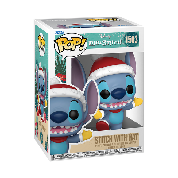 Funko Pops! Disney's Stitch with Santa Hat