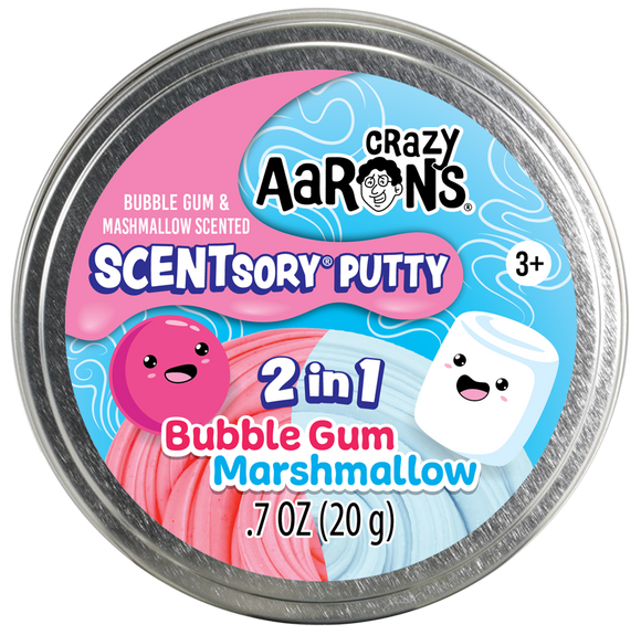 NEW Crazy Aaron's Duo's 2 - In - 1 : SCENTsory Putty™ Bubblegum/Marshmallow