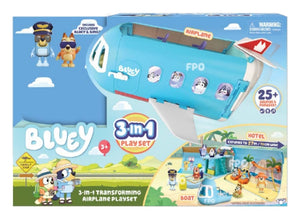 (PRE-ORDER) Bluey 3-in-1 Transforming Airplane Playset with 25+ Sounds