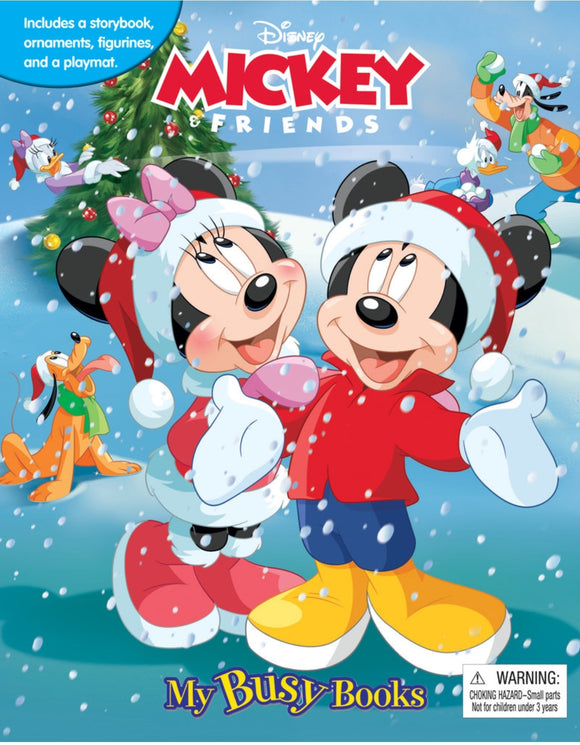 Disney Mickey's Christmas My Busy Books - Storybook, 10 figurines, playmat - Hardcover