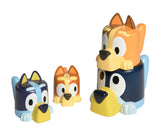 Tomy Toomies : Bluey's Family Pourers featuring Chilli, Bandit, Bingo, and Bluey