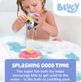 Toomies Splash & Float Bluey – 2-in-1 Water Toy with Pour Cup and Water Wheel (Assorted Styles)