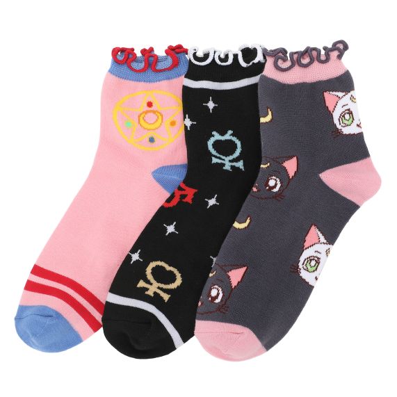 Salior Moon Crystal - 2 Pack Quarter Socks - Juniors