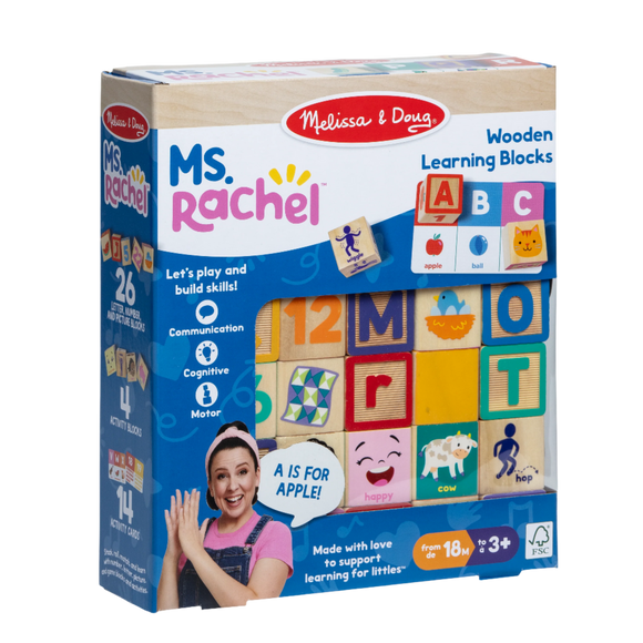 (Pre-Order) Ms. Rachel - Melissa and Doug : Wooden Learning Blocks