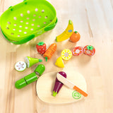 Fat Brain Toys : Pretendables Fruit & Veggie Basket Set - 22 Pieces