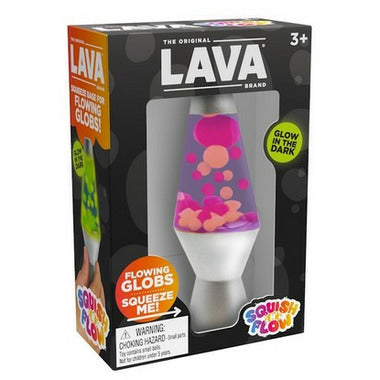 LAVA Lamp - Squish N' Flow Mini Lava Lamp - (Glow in the Dark Lava) - Assorted Colors