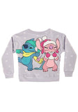 Disney's Stitch and Angel Snow Friends - Girl's Sweatshirt with Scrunchie (Size 4/5)